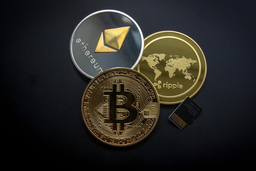 bitcoin, ether, ripple